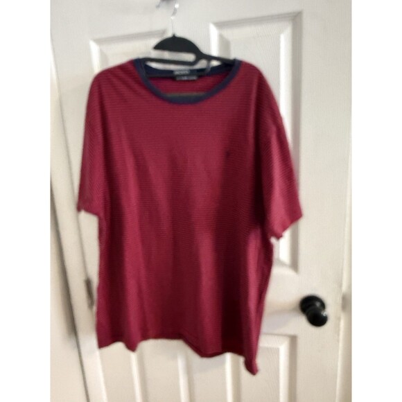 Polo Ralph Lauren Red Navy Striped T-Shirt Men’s Size XL  Pony Logo - Picture 2 of 6